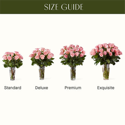 Long Stem Pink Rose Bouquet –  Rosewood Flower Shop, Humble TX
