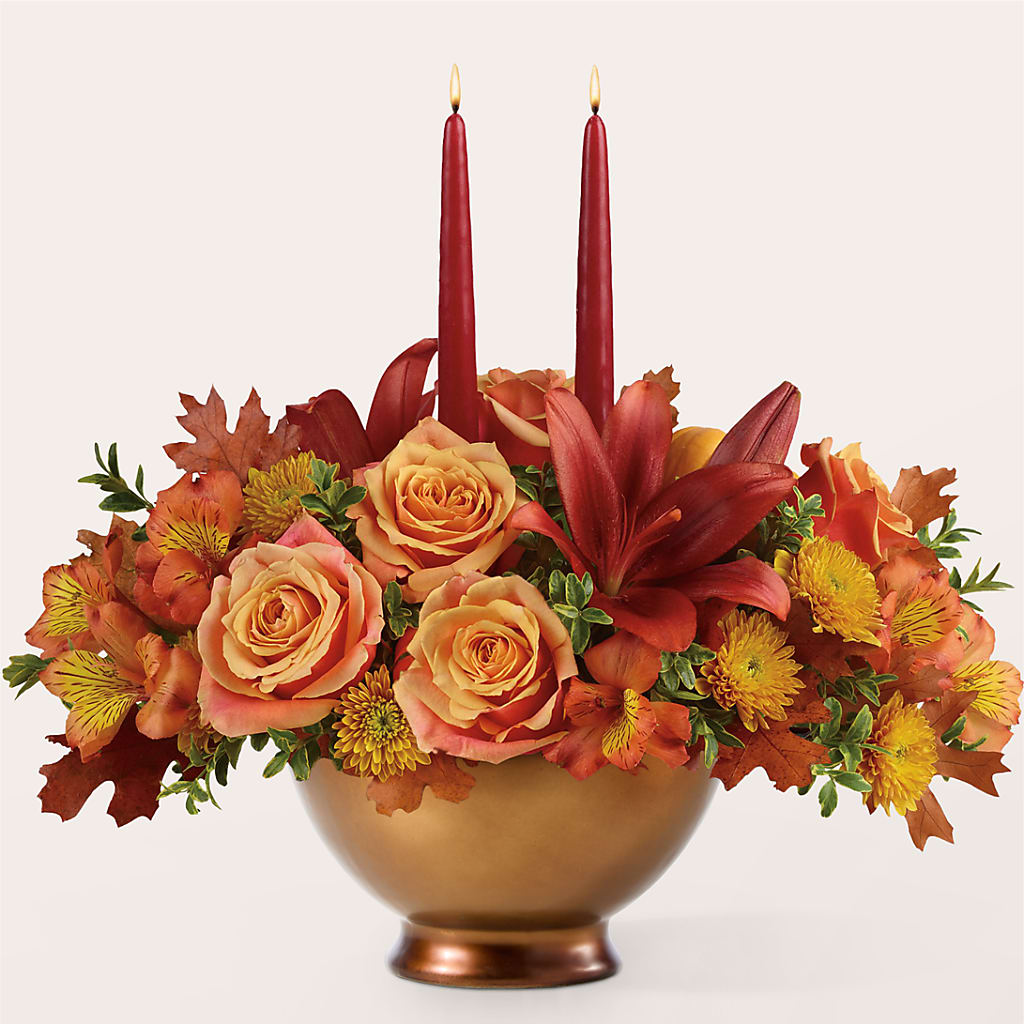 Harvest Table Centerpiece –  Rosewood Flower Shop, Humble TX