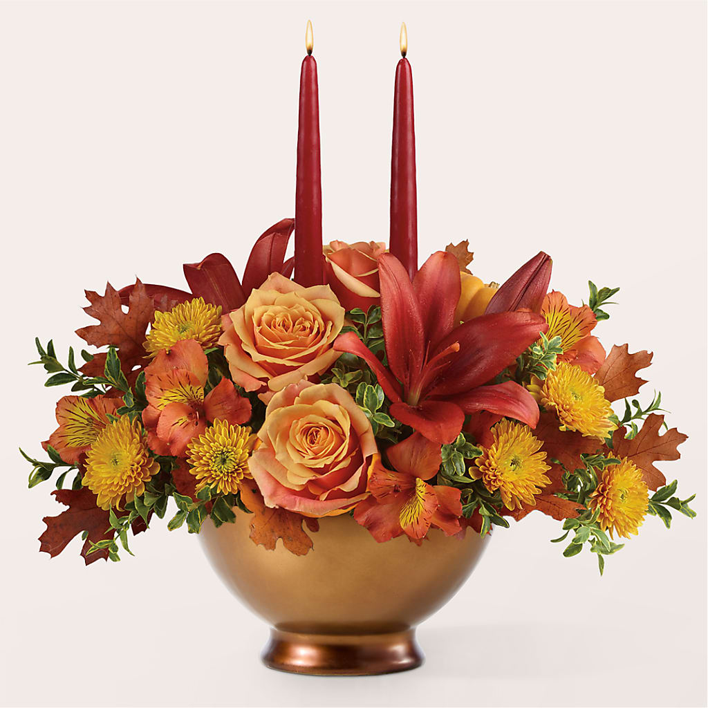 Harvest Table Centerpiece –  Rosewood Flower Shop, Humble TX