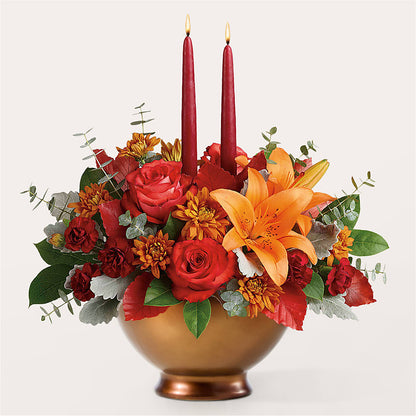 Fruits of Fall Centerpiece –  Rosewood Flower Shop, Humble TX