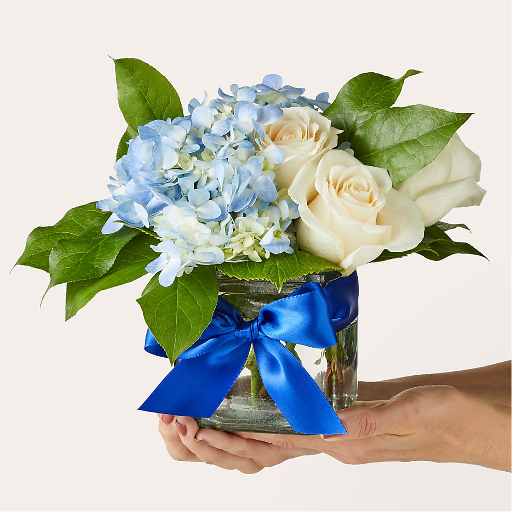 Sky Blue Delight Bouquet –  Rosewood Flower Shop, Humble TX