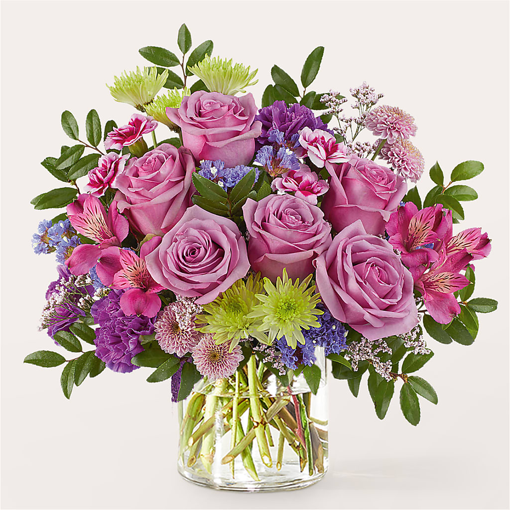 Glass Half Full Bouquet –  Rosewood Flower Shop, Humble TX