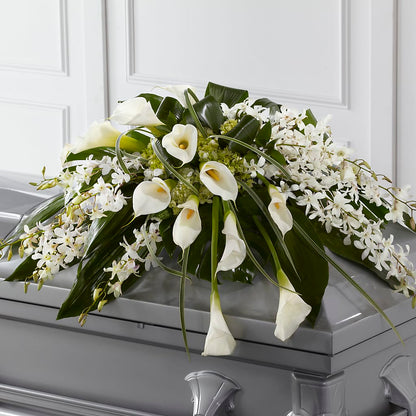 Angel Wings Casket Spray –  Rosewood Flower Shop, Humble TX