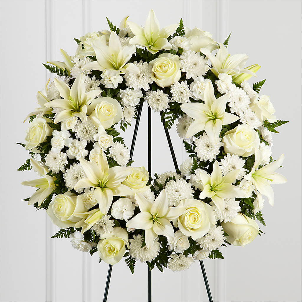 Treasured Tribute Wreath –  Rosewood Flower Shop, Humble TX