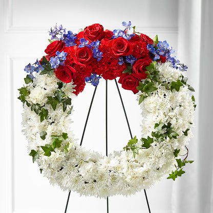 Patriotic Passion Wreath –  Rosewood Flower Shop, Humble TX