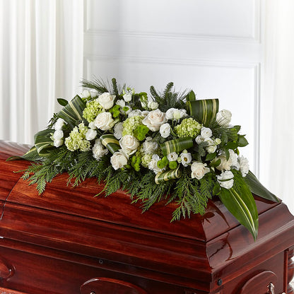 Hopeful Gesture Casket Spray –  Rosewood Flower Shop, Humble TX