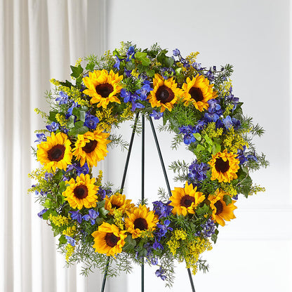 Bright Rays Wreath –  Rosewood Flower Shop, Humble TX