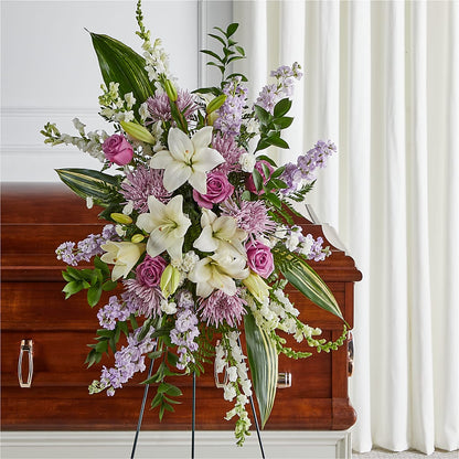 Grateful Hearts Standing Spray –  Rosewood Flower Shop, Humble TX