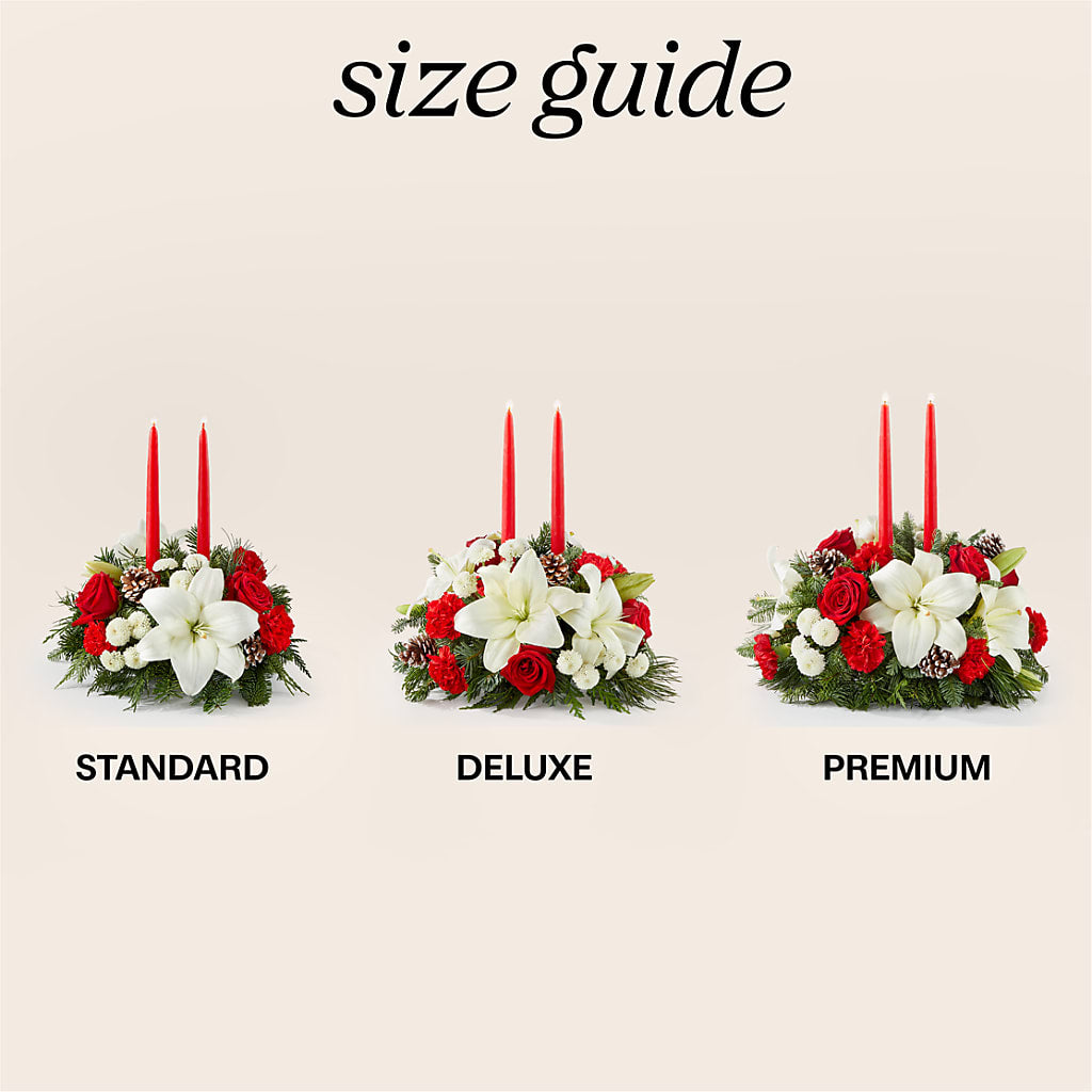 Seasonal Festivities Centerpiece –  Rosewood Flower Shop, Humble TX