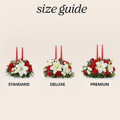 Seasonal Festivities Centerpiece –  Rosewood Flower Shop, Humble TX