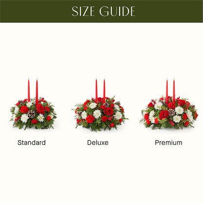 Holiday Soiree Centerpiece –  Rosewood Flower Shop, Humble TX