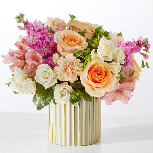 Paradise Bouquet with Ivory Vase –  Rosewood Flower Shop, Humble TX