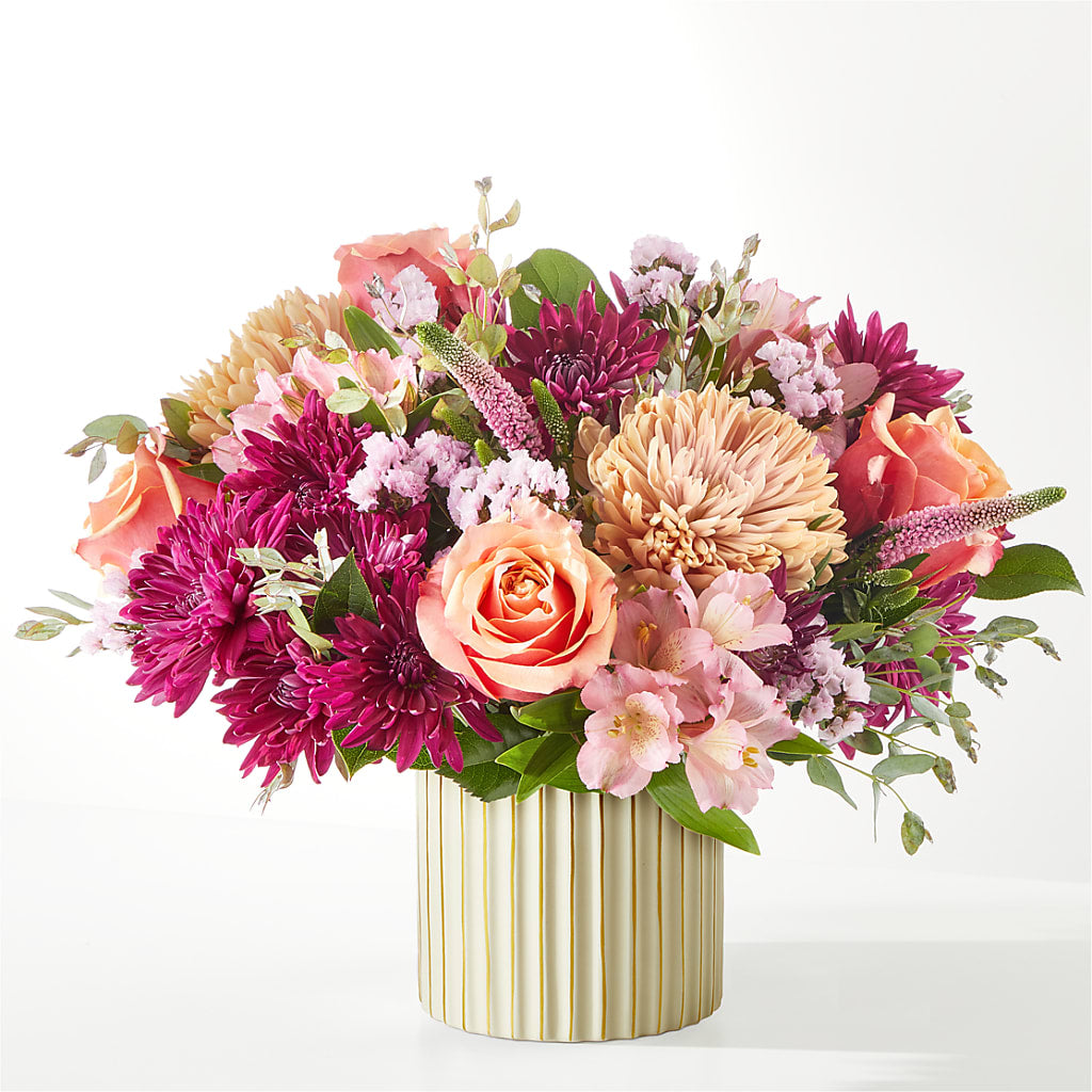 Berry Cobbler Bouquet with Ivory Vase –  Rosewood Flower Shop, Humble TX