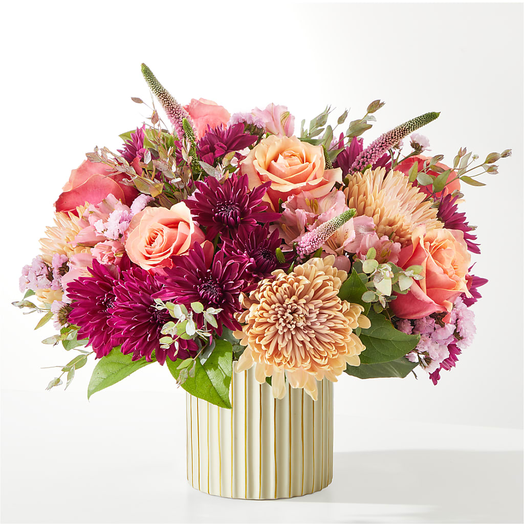 Berry Cobbler Bouquet with Ivory Vase –  Rosewood Flower Shop, Humble TX