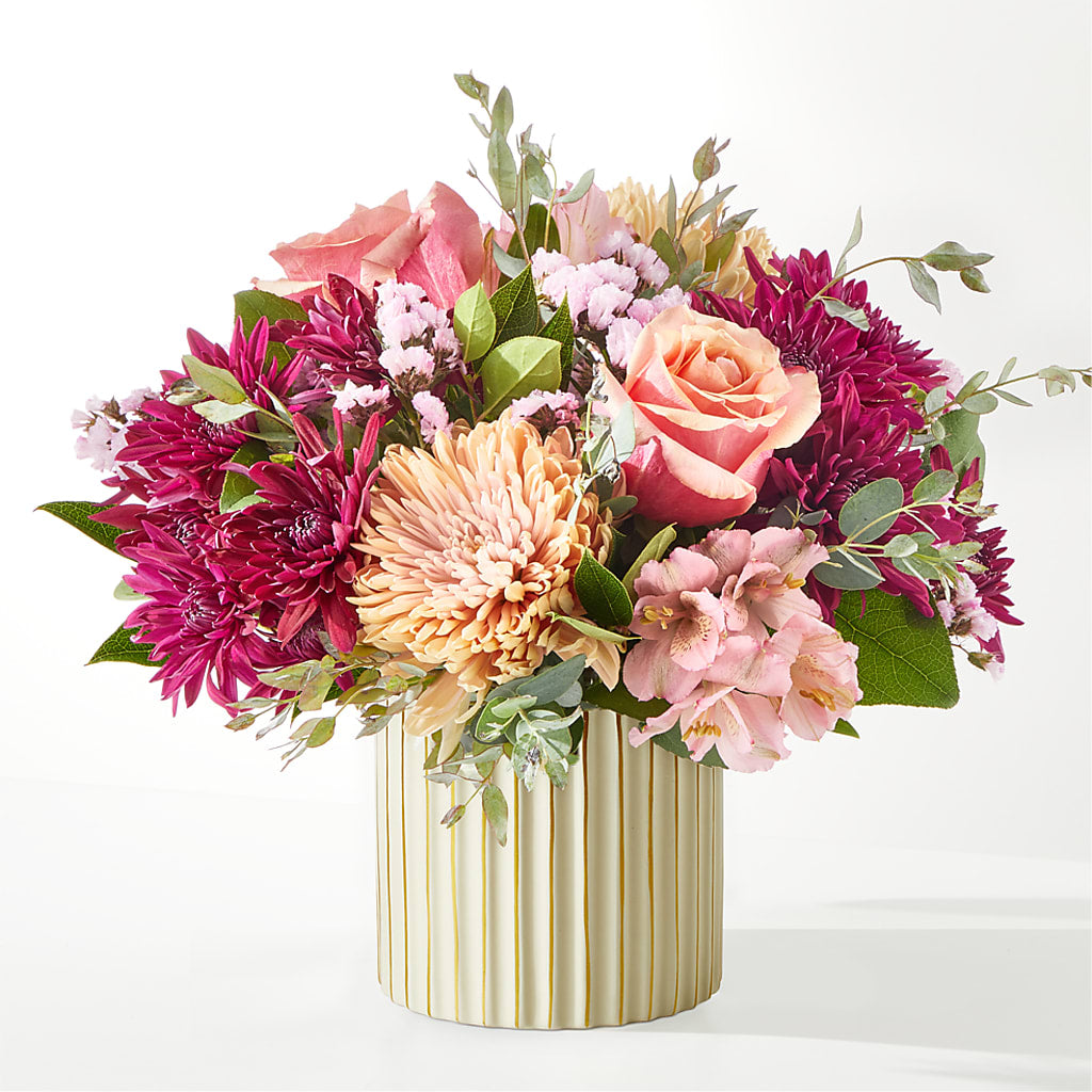Berry Cobbler Bouquet with Ivory Vase –  Rosewood Flower Shop, Humble TX