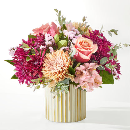 Berry Cobbler Bouquet with Ivory Vase –  Rosewood Flower Shop, Humble TX