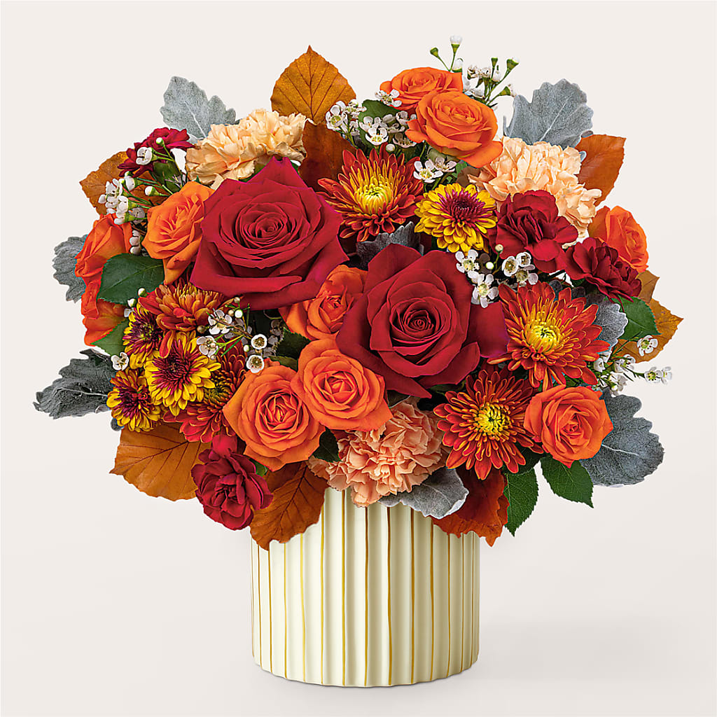 Merlot Bouquet with Ivory Vase –  Rosewood Flower Shop, Humble TX
