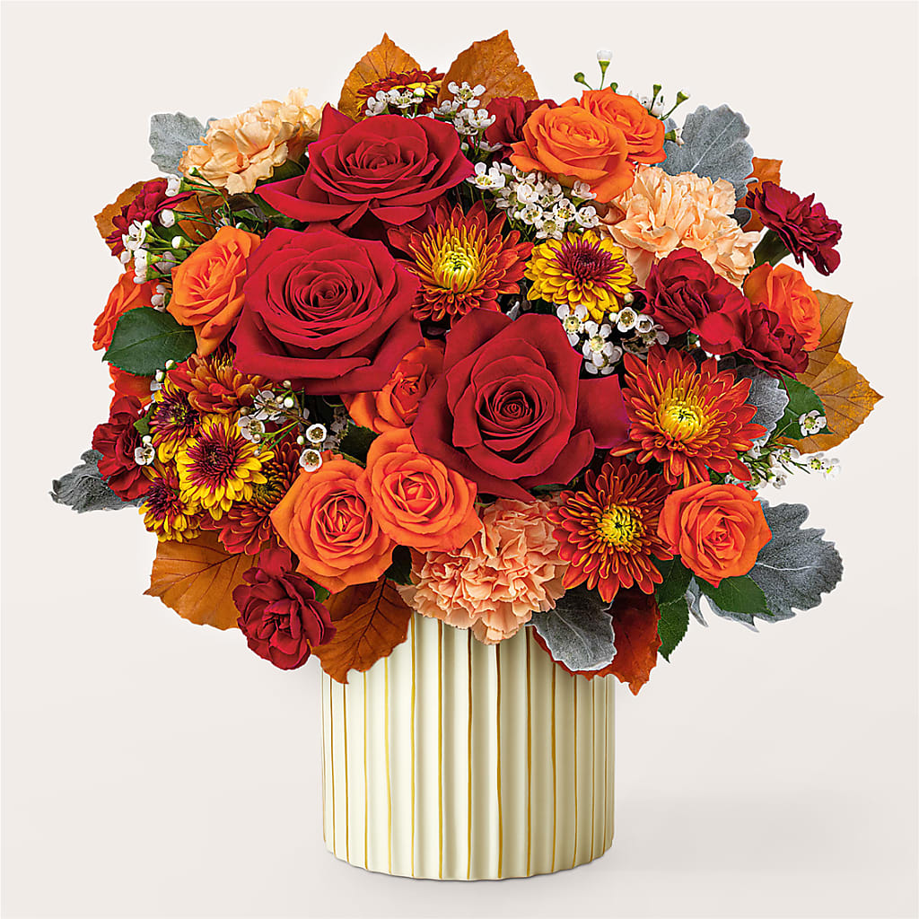 Merlot Bouquet with Ivory Vase –  Rosewood Flower Shop, Humble TX
