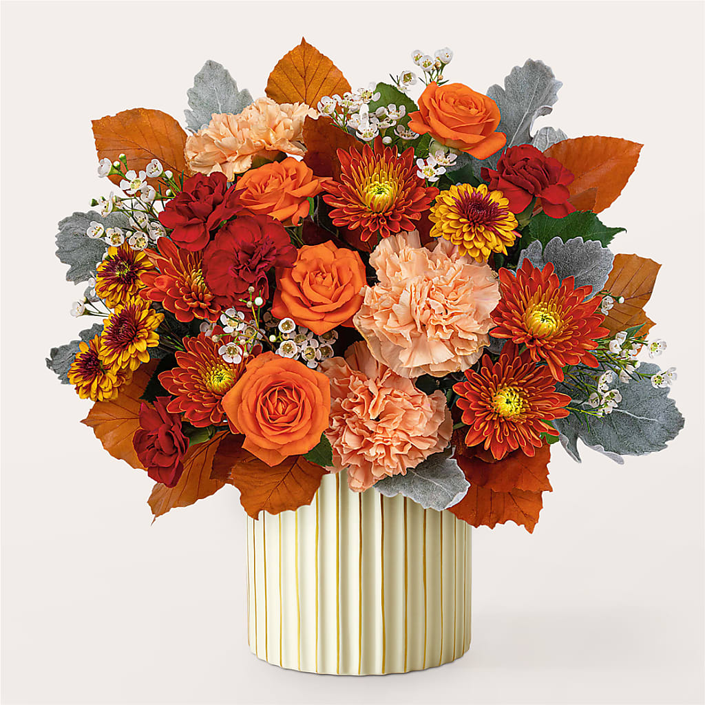 Merlot Bouquet with Ivory Vase –  Rosewood Flower Shop, Humble TX