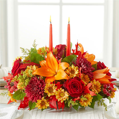 Autumn's Embrace Centerpiece –  Rosewood Flower Shop, Humble TX
