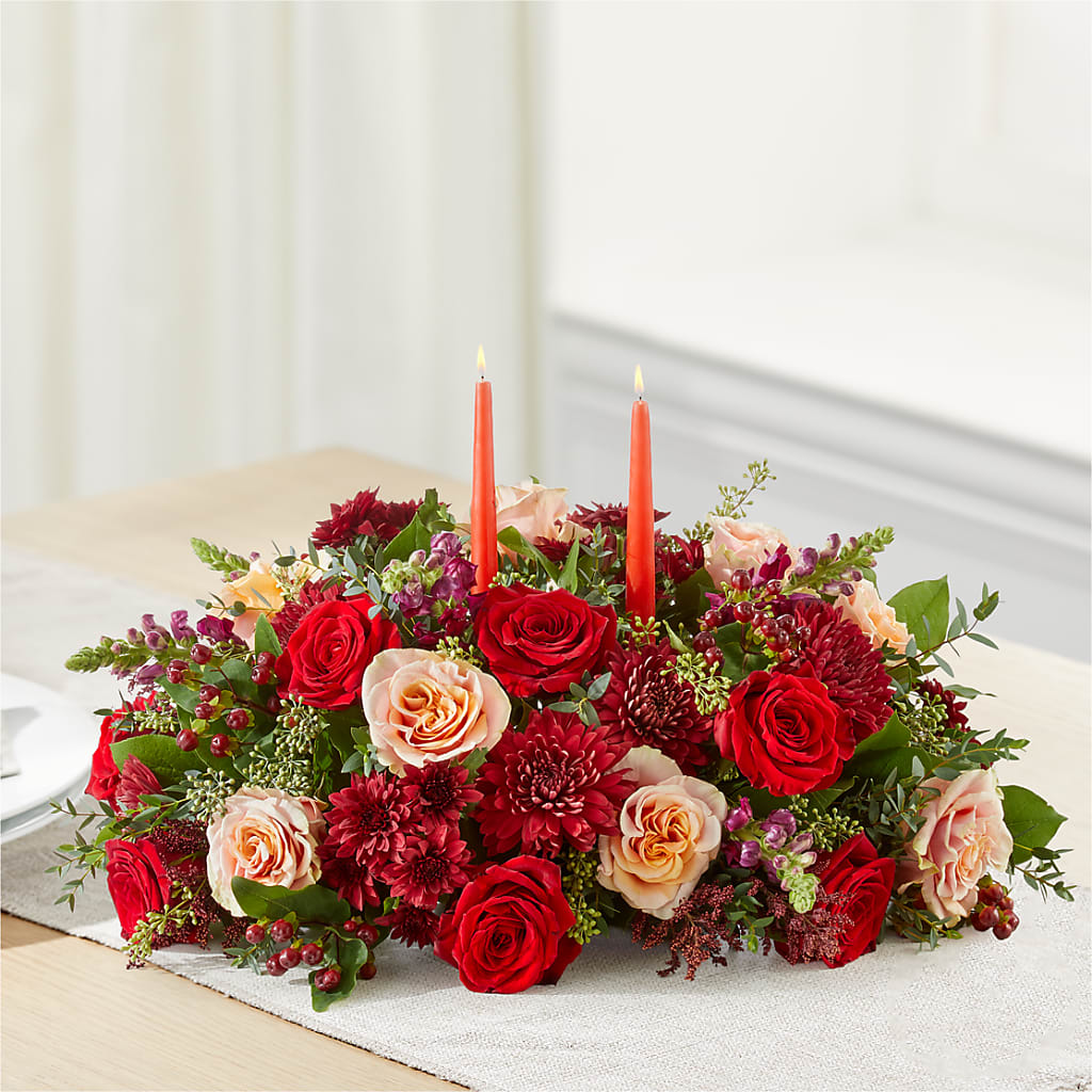 Most Thankful Centerpiece –  Rosewood Flower Shop, Humble TX