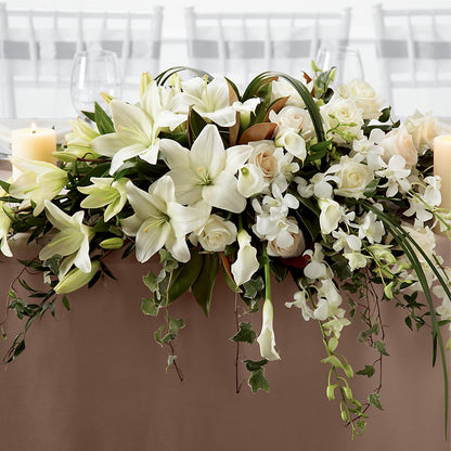 White Linen Arrangement –  Rosewood Flower Shop, Humble TX