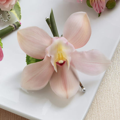 Pink Cymbidium Boutonniere –  Rosewood Flower Shop, Humble TX