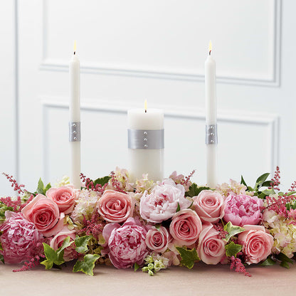 Worldwide Romance Unity Candle Arrangement –  Rosewood Flower Shop, Humble TX