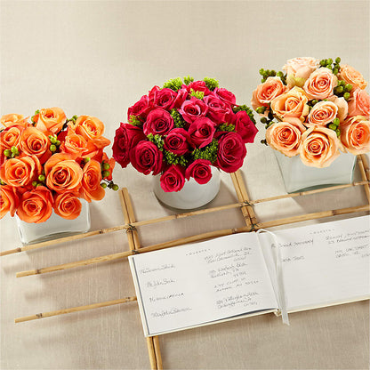 Dawn Rose Centerpiece –  Rosewood Flower Shop, Humble TX