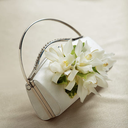 White Purse Decor –  Rosewood Flower Shop, Humble TX