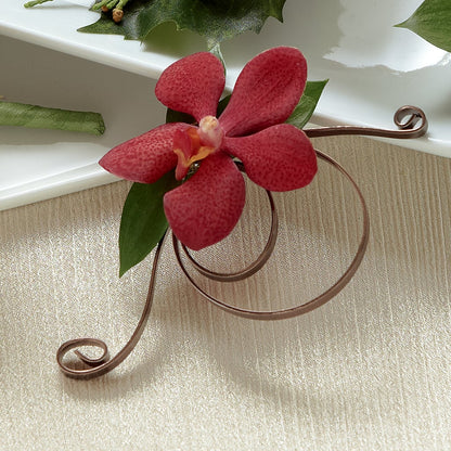 Red Mokara Boutonniere –  Rosewood Flower Shop, Humble TX